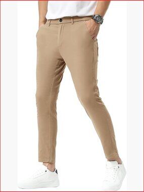 Stretch Cropped Slim Fit Chino Pants Skinny Modern Low Rise